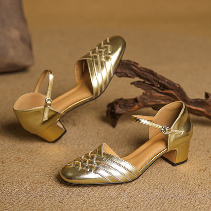Avora | Women’s Leather Block Heel Sandals