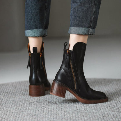Zane | Women’s Leather High-Heel Ankle Boots