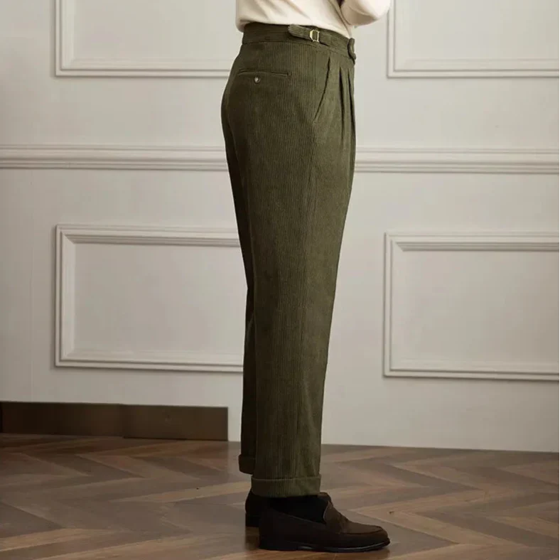 Norman | Men’s High-Waisted Corduroy Trousers