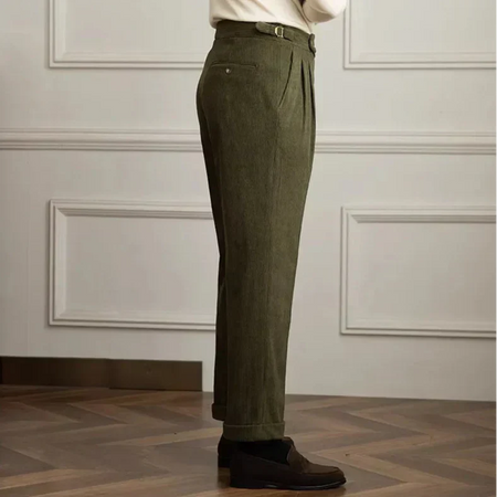 Norman | Men’s High-Waisted Corduroy Trousers