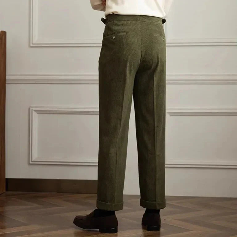 Norman | Men’s High-Waisted Corduroy Trousers