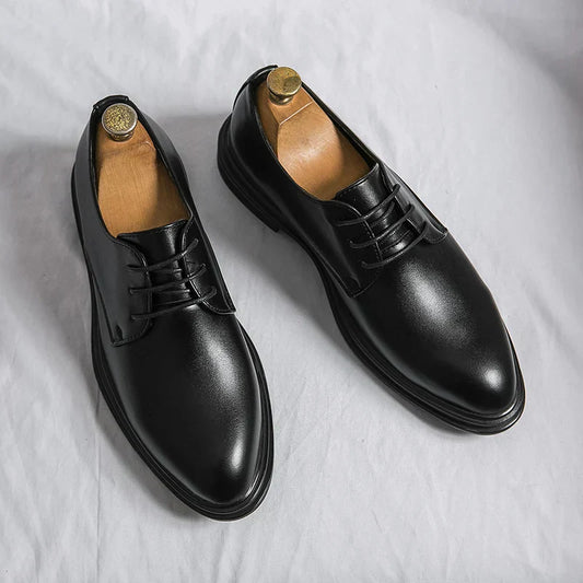Dresden | Men’s High-Shine Black Derby Shoes