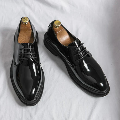 Dresden | Men’s High-Shine Black Derby Shoes