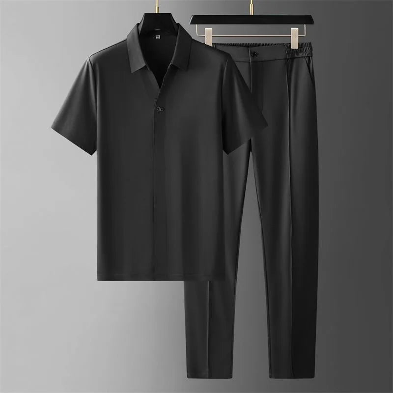 Edison | Men’s Luxe Polo & Tailored Pant Set