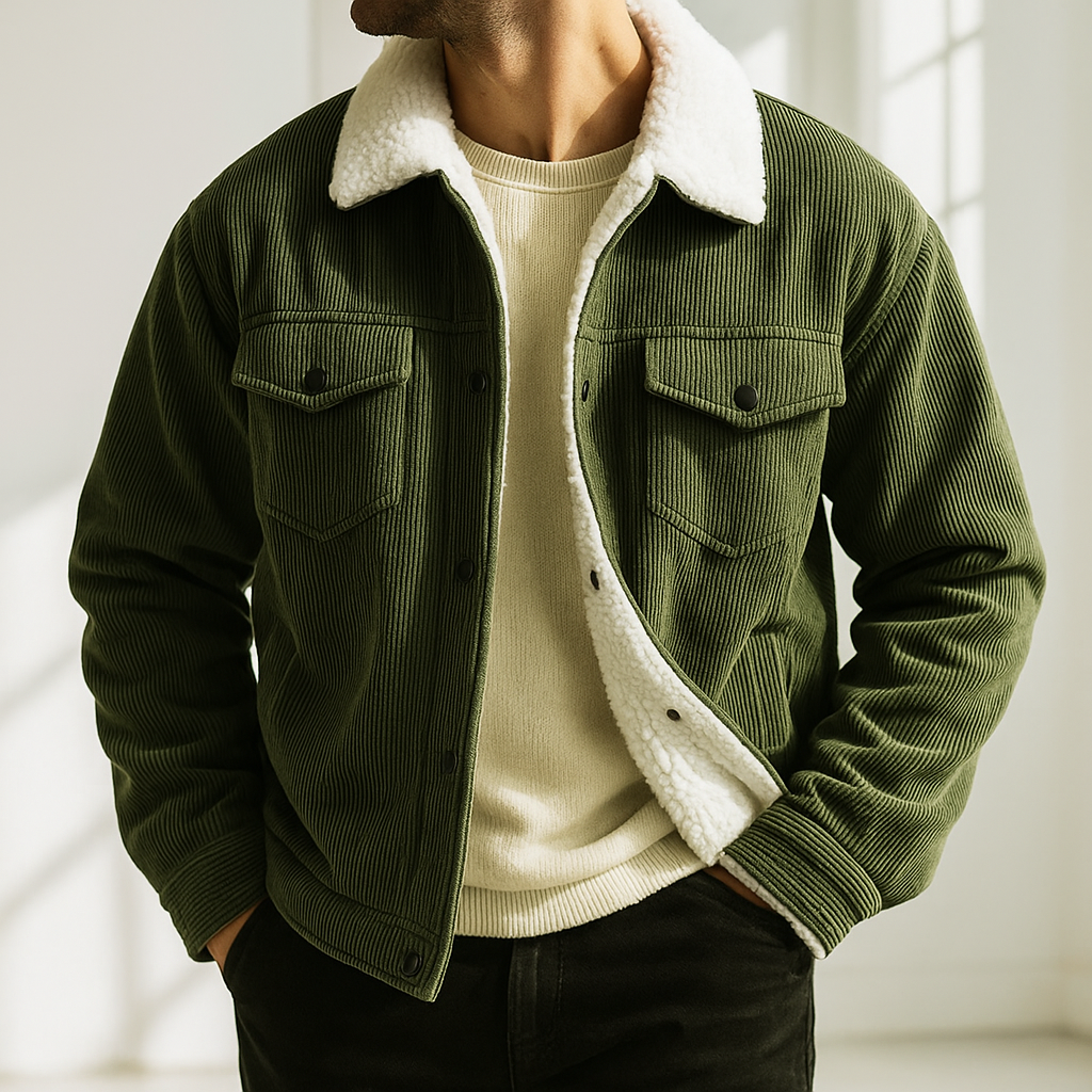 Gadiel | Men’s Corduroy Fleece-Lined Jacket