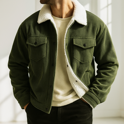 Gadiel | Men’s Corduroy Fleece-Lined Jacket
