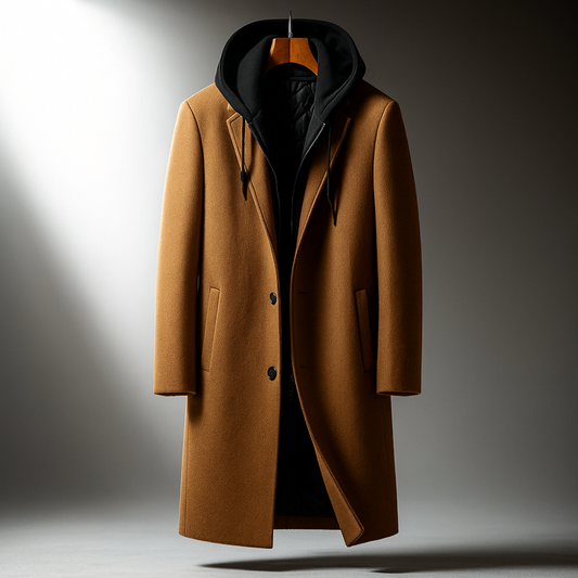 Gaspar | Men’s Hooded Wool-Blend Overcoat