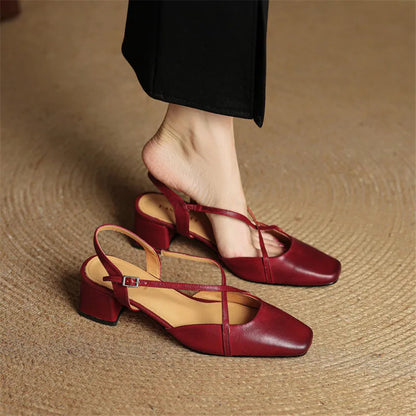 Gili | Women’s Leather Block Heel Sandals