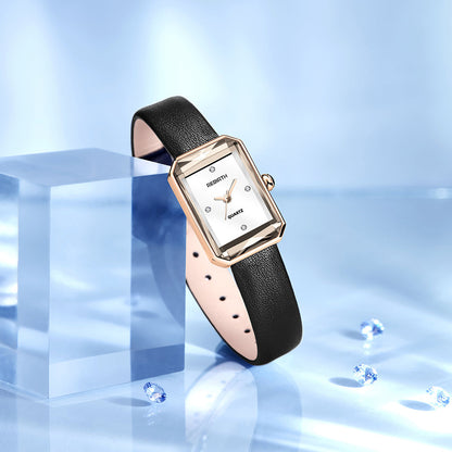 Graeme | Men’s Rectangular Leather Strap Watch