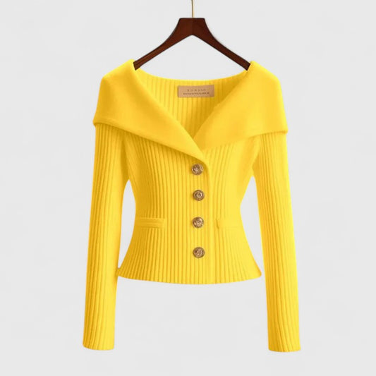 Grama | Women’s Off-Shoulder Ribbed Cardigan