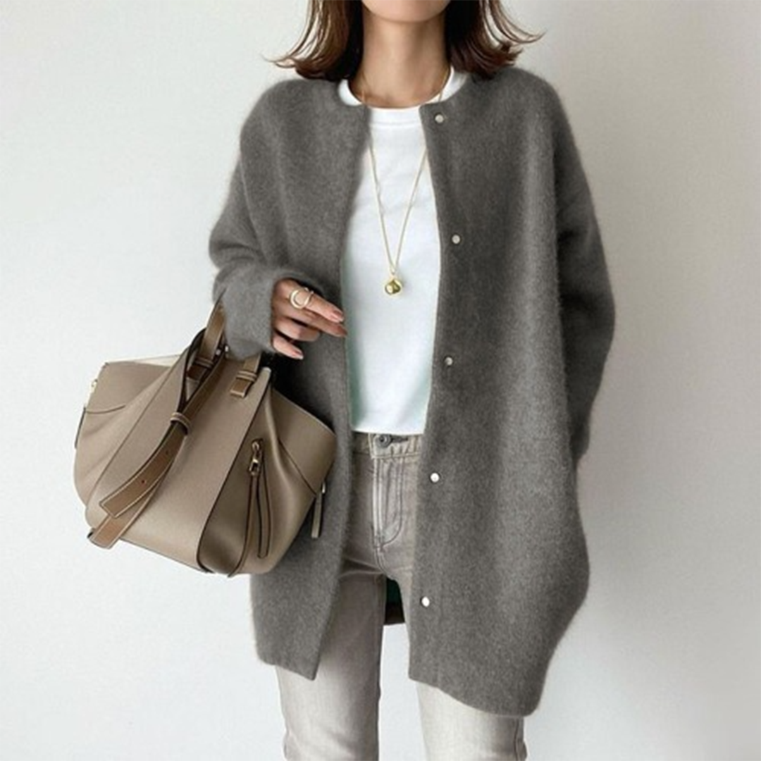 Rosanna | Women’s Minimalist Longline Button Cardigan