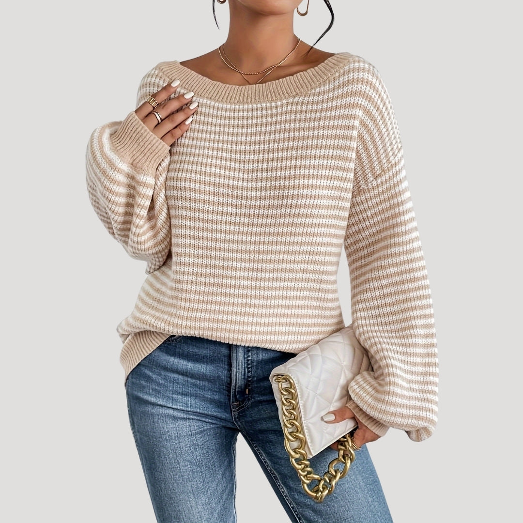 Grins | Women’s Oversized Striped Knit Jumper