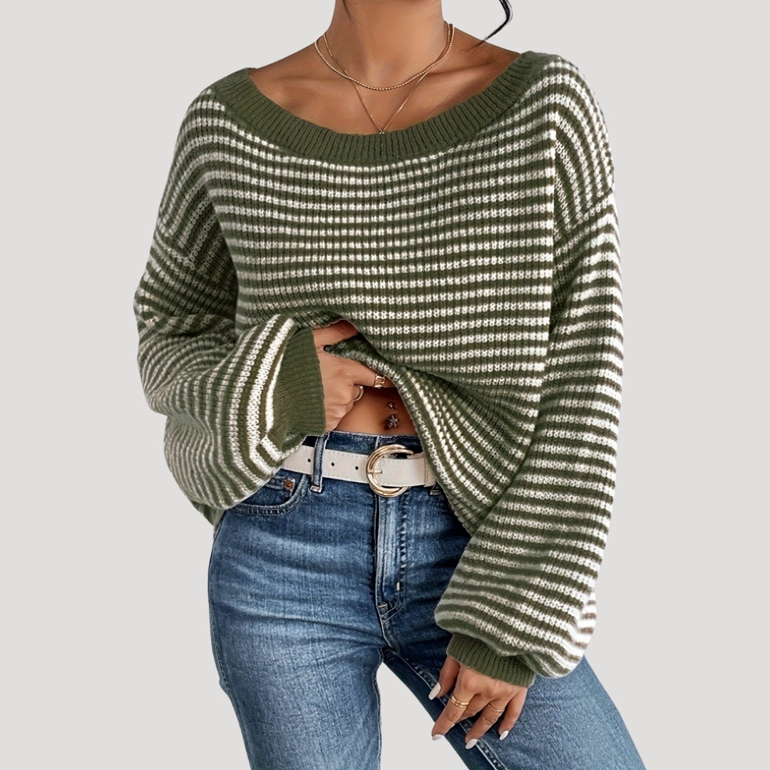 Grins | Women’s Oversized Striped Knit Jumper