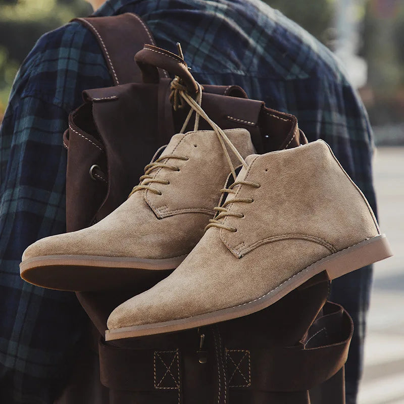Nebula | Men’s Suede Lace-Up Chelsea Boots