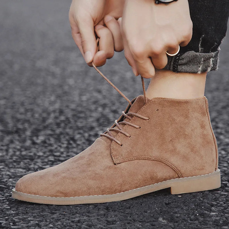 Nebula | Men’s Suede Lace-Up Chelsea Boots