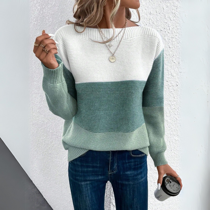 Hans | Women’s Tri-Color Patchwork Sweater