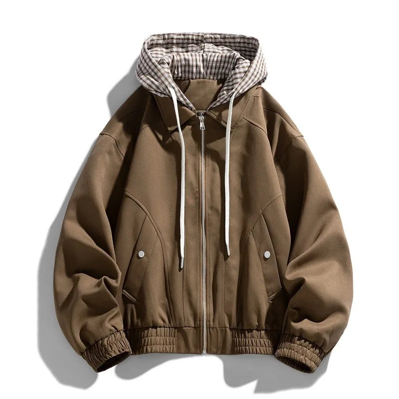 Harlow | Men’s Lightweight Plaid-Hood Jacket