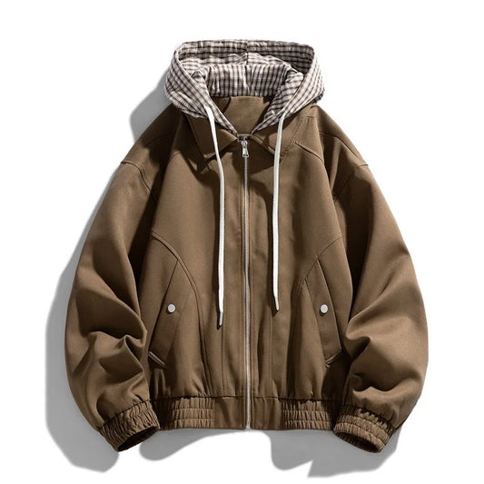 Harlow | Men’s Lightweight Plaid-Hood Jacket