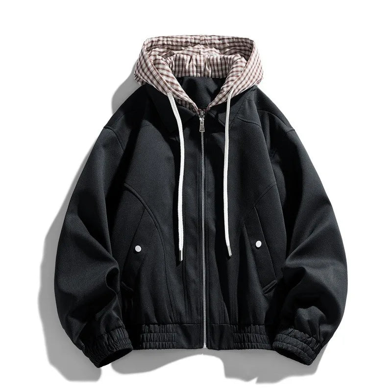 Harlow | Men’s Lightweight Plaid-Hood Jacket