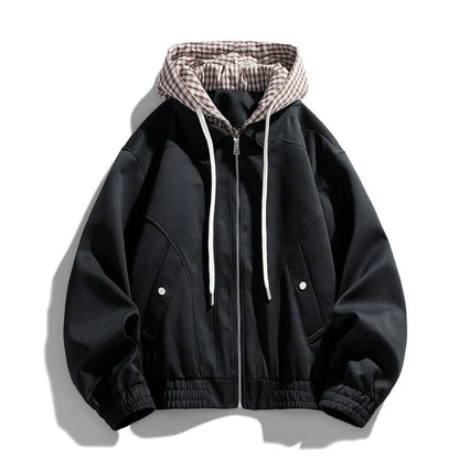 Harlow | Men’s Lightweight Plaid-Hood Jacket