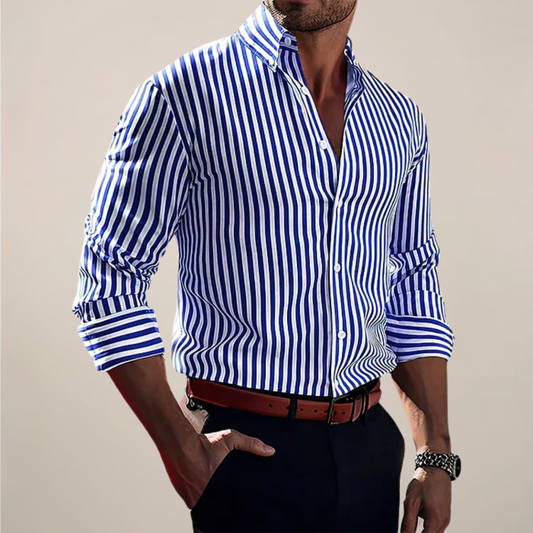 Harron | Men’s Striped Long Sleeve Shirt