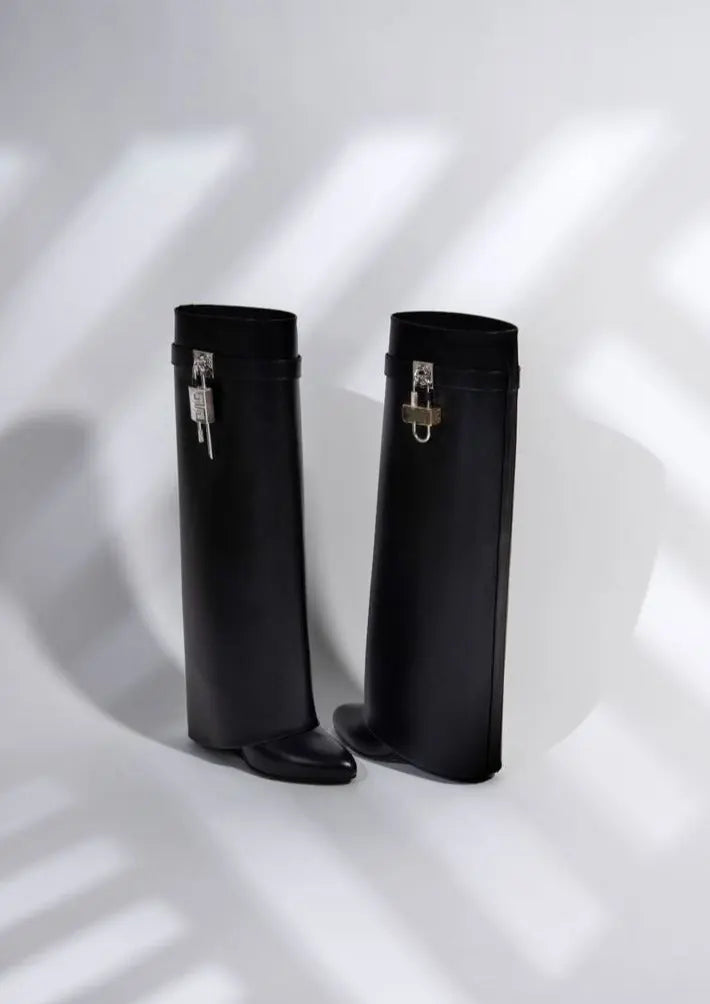 Marley | Women’s Sculptural Knee High Wedge Boots