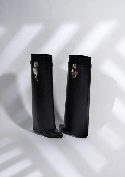 Marley | Women’s Sculptural Knee High Wedge Boots