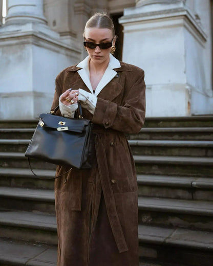 Jensen | Women’s Long Double Breasted Trench Coat