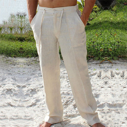 Larry | Men’s Casual Linen Trousers