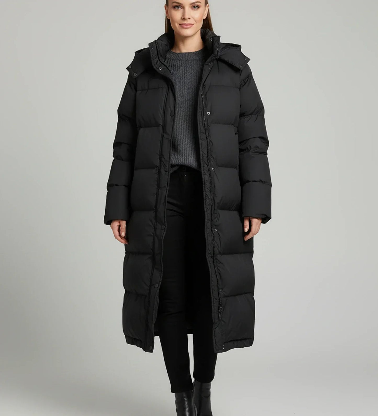 Lunoria | Women’s Long Hooded Quilted Puffer Jacket