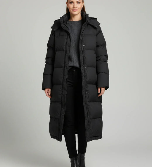 Lunoria | Women’s Long Hooded Quilted Puffer Jacket