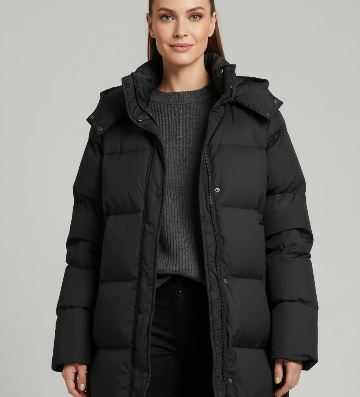 Lunoria | Women’s Long Hooded Quilted Puffer Jacket