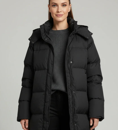 Lunoria | Women’s Long Hooded Quilted Puffer Jacket