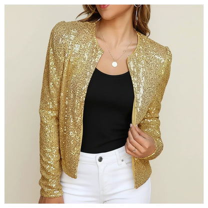 Lurelle | Women’s Sequin Open-Front Jacket