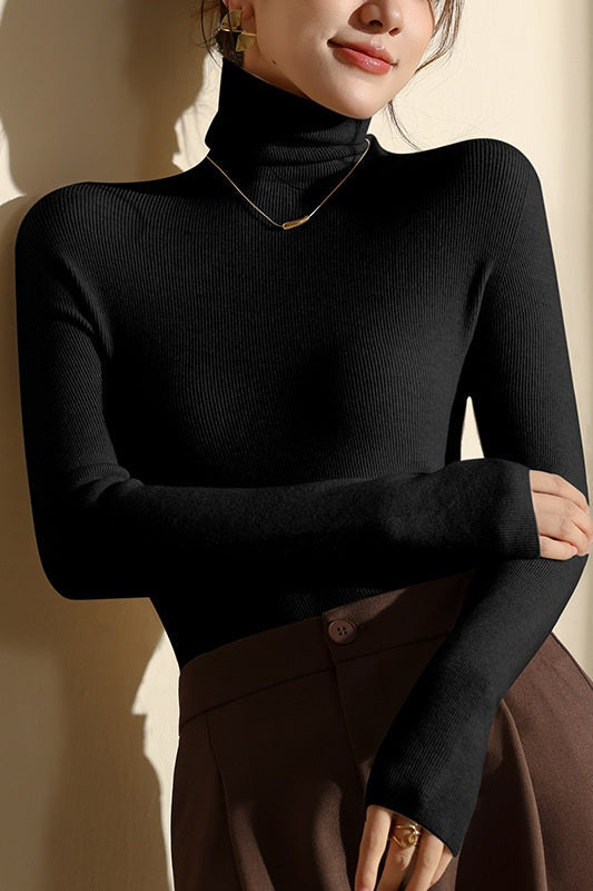 Magnolia | Women’s High Neck Slim Fit Knit Top