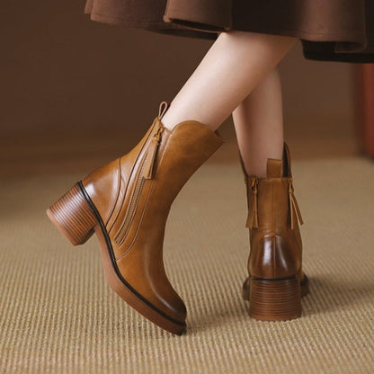 Zane | Women’s Leather High-Heel Ankle Boots