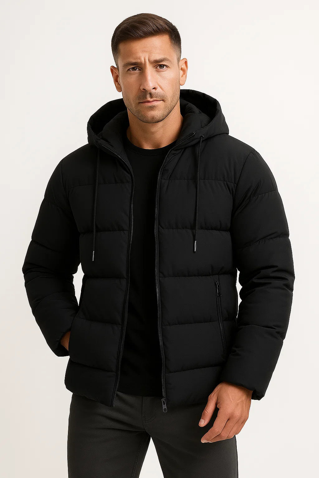 Mark | Men’s Insulated Puffer Jacket | Hooded Winter Outerwear