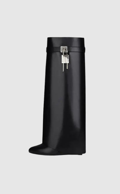 Marley | Women’s Sculptural Knee High Wedge Boots