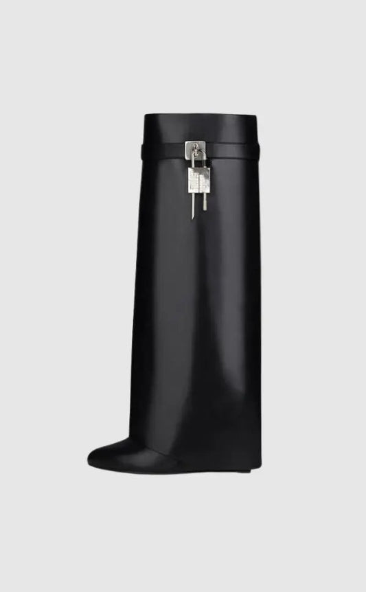 Marley | Women’s Sculptural Knee High Wedge Boots
