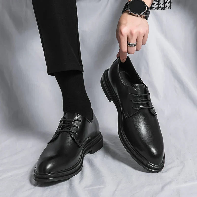 Dresden | Men’s High-Shine Black Derby Shoes
