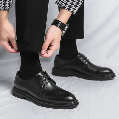 Dresden | Men’s High-Shine Black Derby Shoes