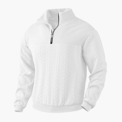Cline | Men’s Cable Knit Troyer Sweater