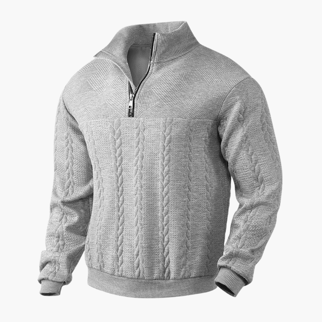 Cline | Men’s Cable Knit Troyer Sweater