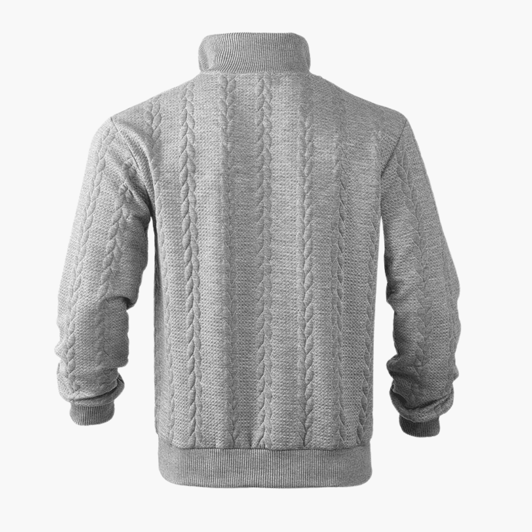 Cline | Men’s Cable Knit Troyer Sweater