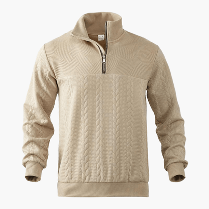 Cline | Men’s Cable Knit Troyer Sweater
