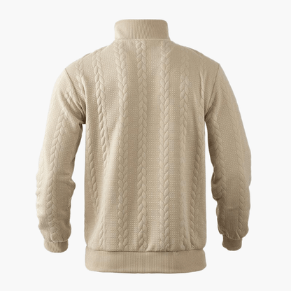 Cline | Men’s Cable Knit Troyer Sweater