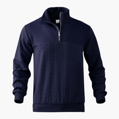 Cline | Men’s Cable Knit Troyer Sweater