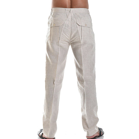 Larry | Men’s Casual Linen Trousers
