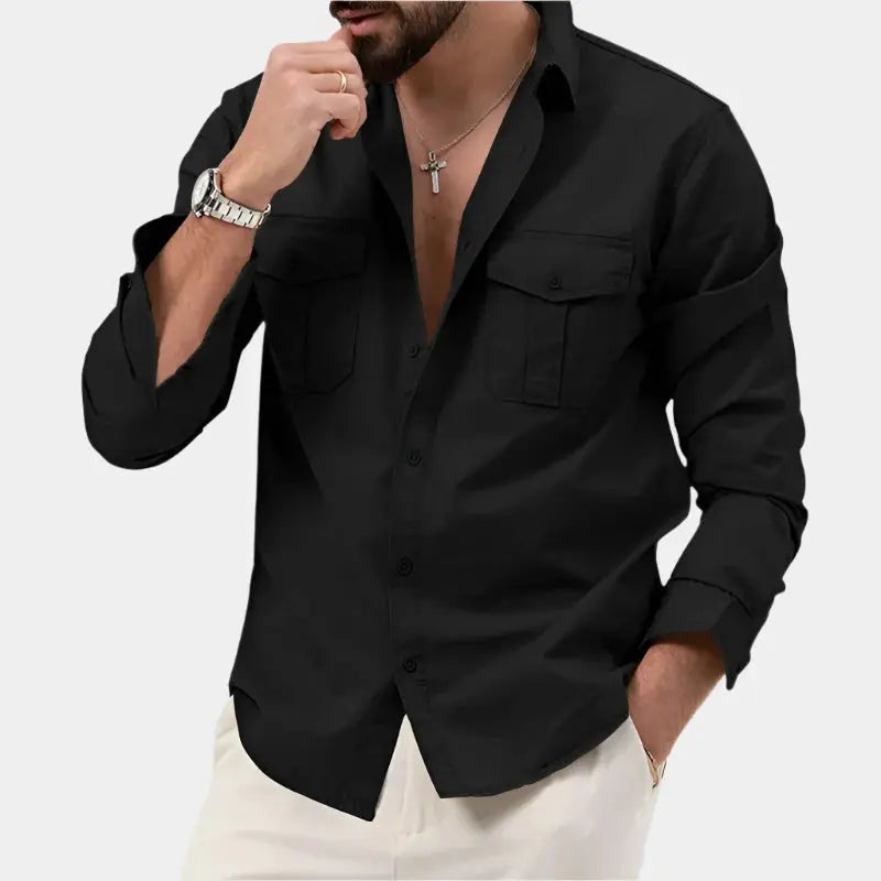 Steve | Men’s Casual Long Sleeve Button-Up Shirt