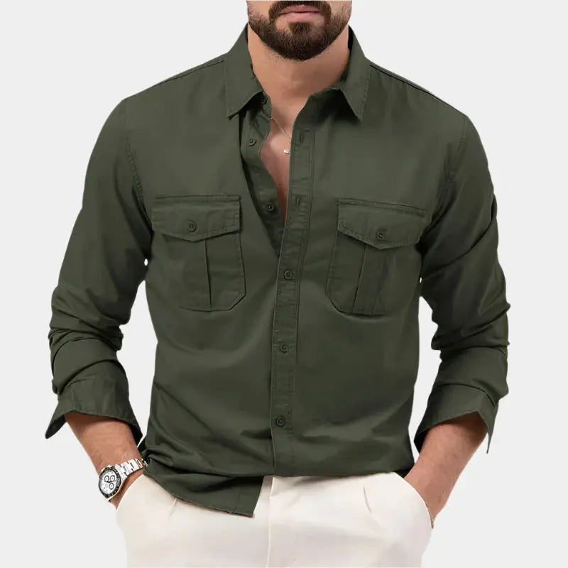 Steve | Men’s Casual Long Sleeve Button-Up Shirt